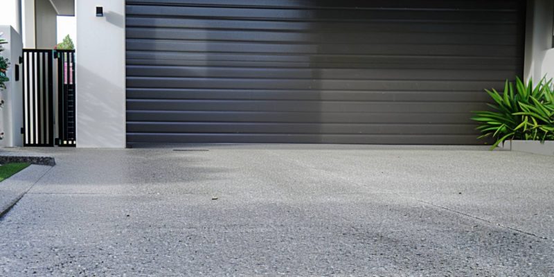 A Concrete Driveway in Front of the House