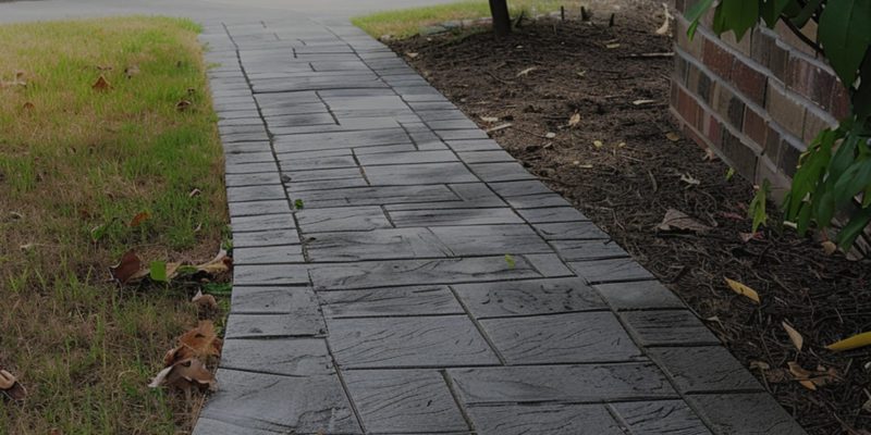 A Stamped Concrete Walkway